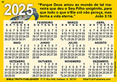 2025 Portuguese Gospel Pocket (Wallet) Calendar