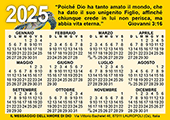 2025 Italian Gospel Pocket (Wallet) Calendar